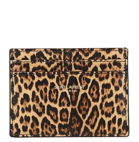 ysl leopard bucket bag|ysl leopard card holder.